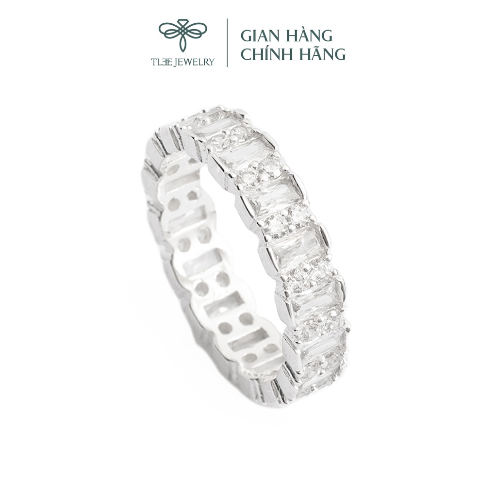 Nhẫn bạc nữ TLEE bản to đính full đá sang trọng NCJ A0178