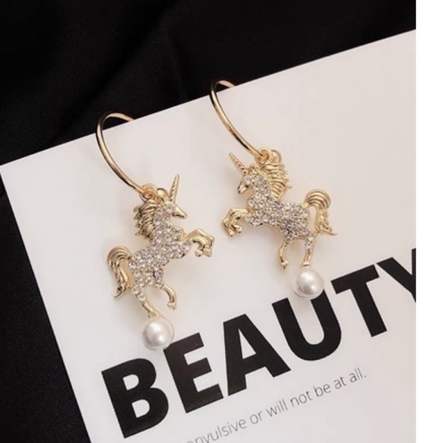 Bông  tai khuyên tai hình ngựa trời phong cách Hàn Quốc dễ thương