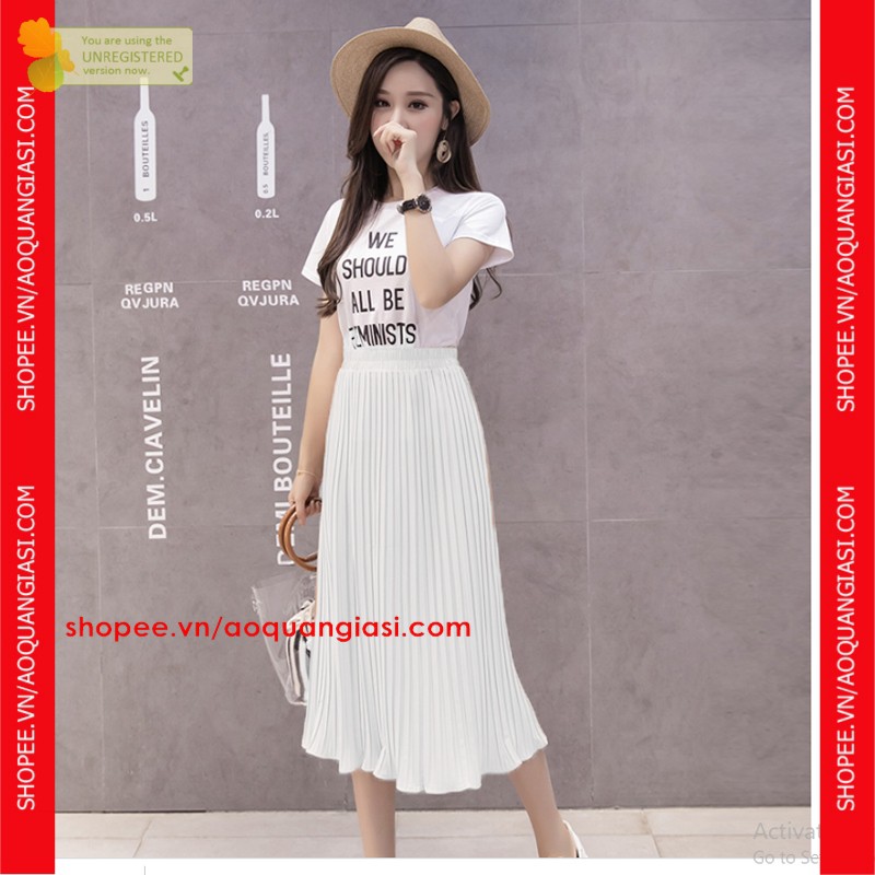 [Mã FASHIONT4WA2 giảm 10K đơn 50K] chân váy xếp li nữ dáng dài mt1083 dễ thương, dịu dàng aoquangiasi.com | BigBuy360 - bigbuy360.vn