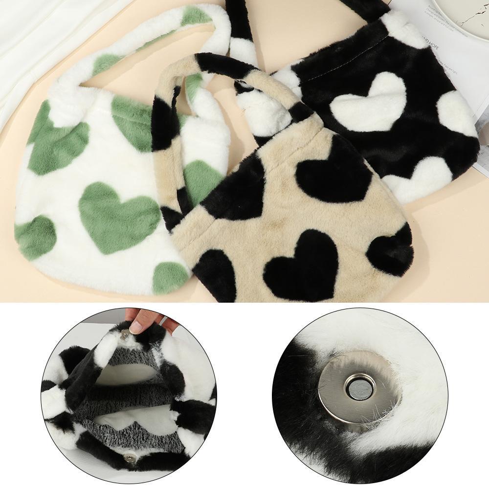 Túi xách đeo vai vải lông hợp xu hướng thời trang dành cho nữ