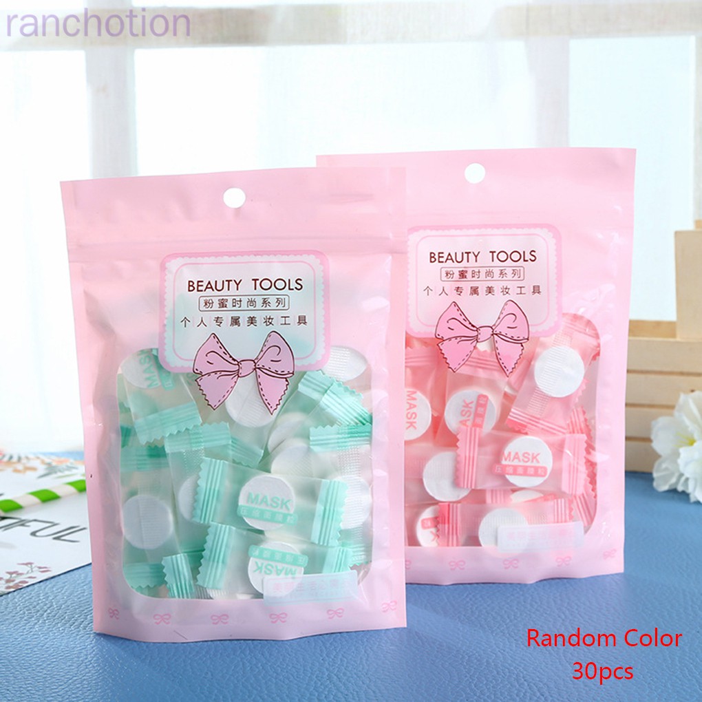(Hàng Mới Về) Set 30 Mặt Nạ Nén Chất Liệu Cotton Không Dệt Tự Chăm Sóc Da Mặt | BigBuy360 - bigbuy360.vn