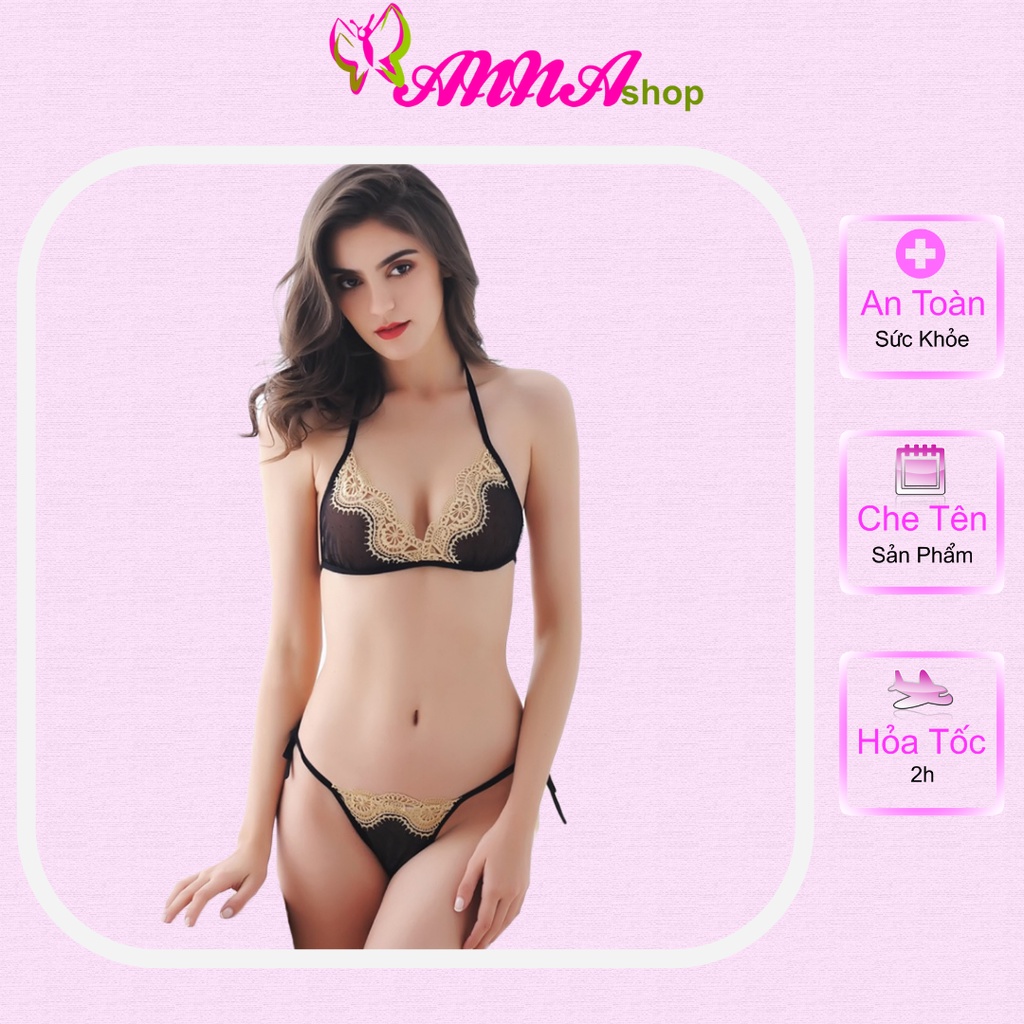 Bộ đồ lót nữ sexy lọt khe ren cao cấp, trẻ trung, thoải mái, thoát mát (MS 07001) Anna Shop