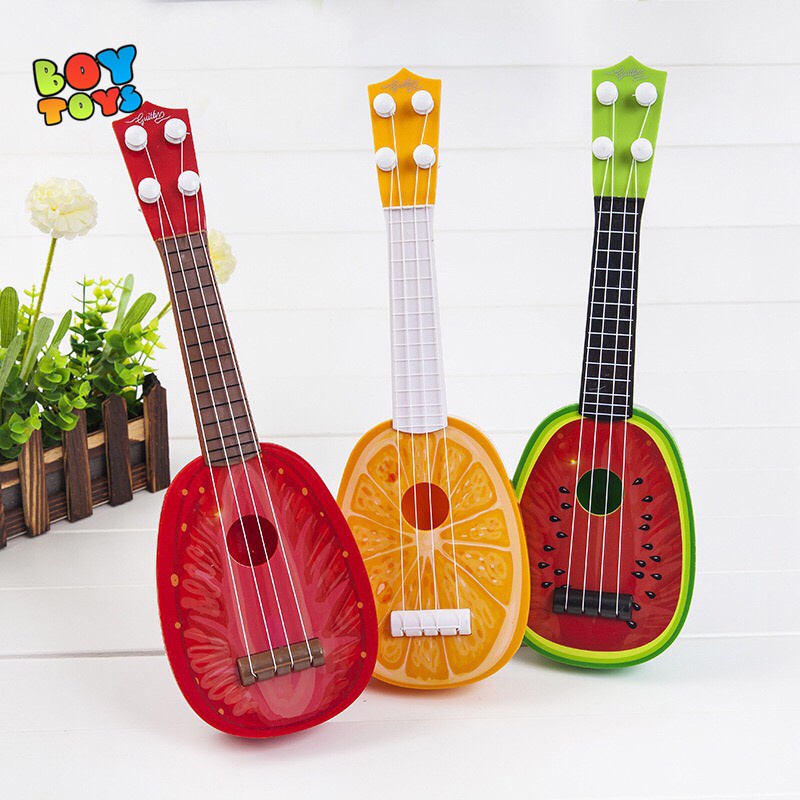 Đàn guitar hoa quả mini, đánh thức tài năng âm nhạc cho bé(hình cam)