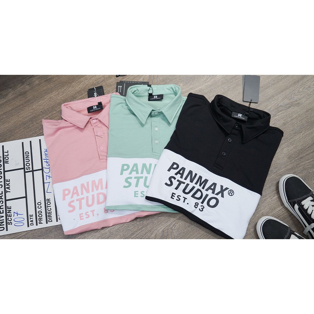 Áo Thun Trơn Polo Unisex Panmax N7 Phông Nam Nữ Hàn Quốc Tay Lỡ Cotton Phối Màu | BigBuy360 - bigbuy360.vn