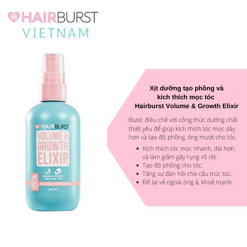 Xịt Hairburst Volume and Growth Elixir Tạo Độ Phồng Và Kích Thích Mọc Tóc  125ml | Shopee Việt Nam