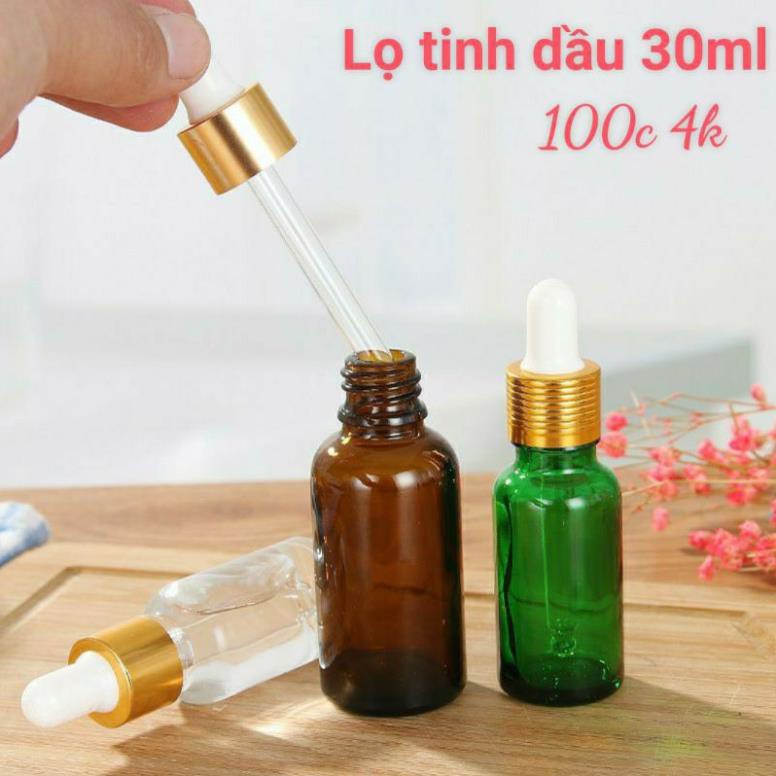 Lọ Chiết Serum ❤ GIÁ TỐT NHẤT ❤ [15ml,20ml,30ml] Lọ đựng tinh dầu bóp giọt Khoen Vàng chiết mỹ phẩm .