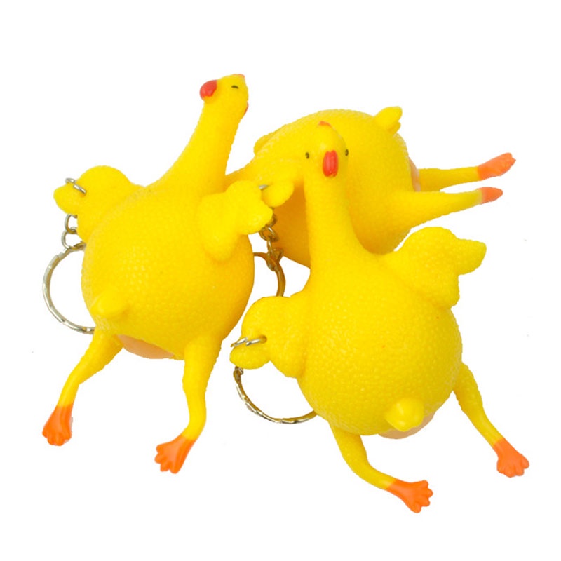 Đồ chơi nắn bóp gà đẻ trứng bằng cao su giải tỏa căng thẳng làm quà tặng cho trẻ em/thú cưng