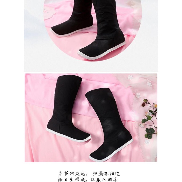 Giày Bốt Vải Thêu Họa Tiết Phong Cách Trung Hoa Cổ Điển Mới 2019 Cho Nam Và Nữ