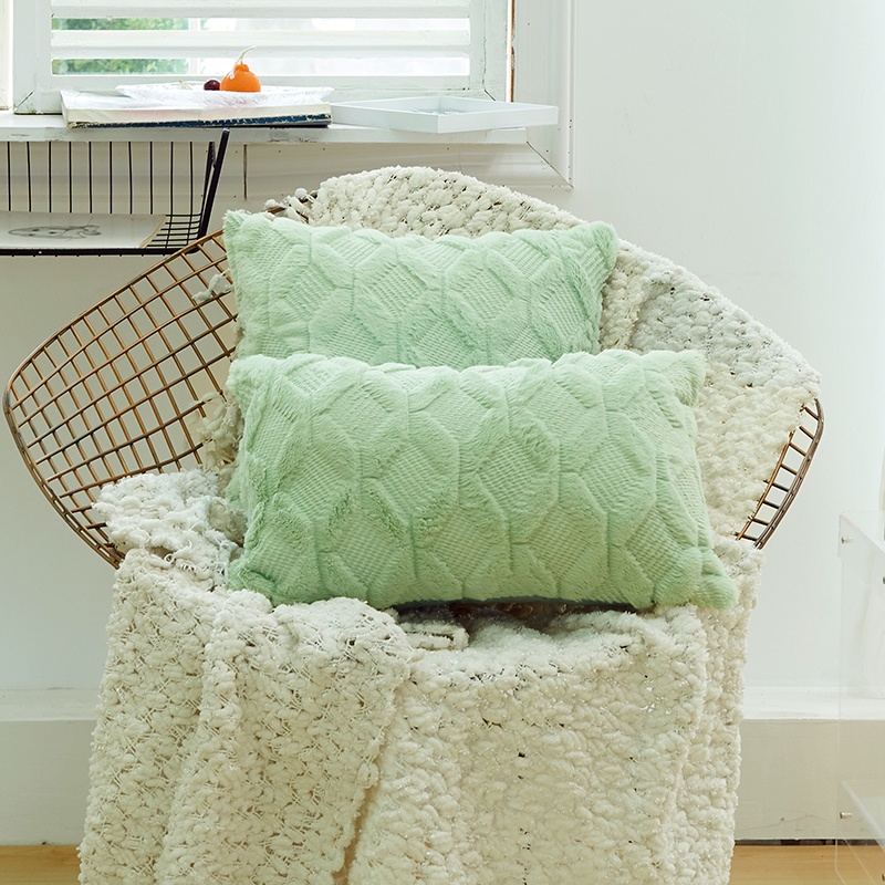 Vỏ Gối Trang Trí Phòng Khách Bằng Lông Nhung Kích Thước 30X50 45X45