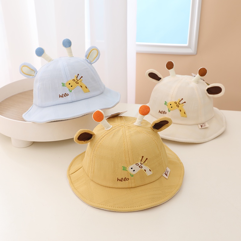 Nón tai bèo mềm mại in họa tiết hoạt hình xinh xắn dễ thương thời trang mùa hè cho bé