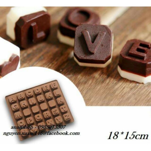 Khuôn silicon 26 chữ cái