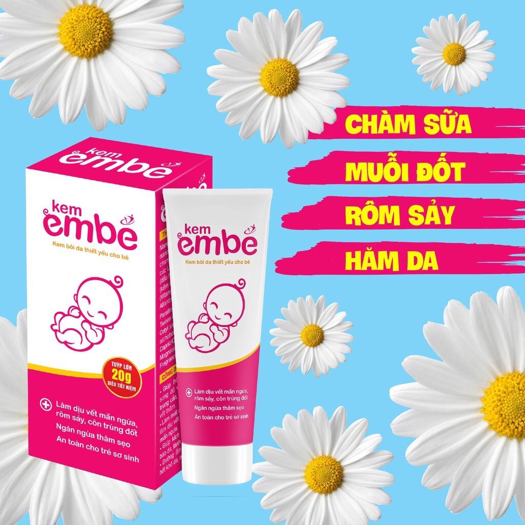 ✅ [CHÍNH HÃNG] Kem Em Bé – Giúp giảm viêm do muỗi đốt, côn trùng cắn, lám mát da, hết mẩn ngứa, hăm ta, trầy xước