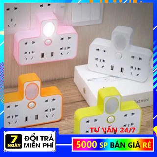 ổ cắm điện usb đa năng có đèn ngủ, ổ điện mini chuyên dụng không dây gắn tường