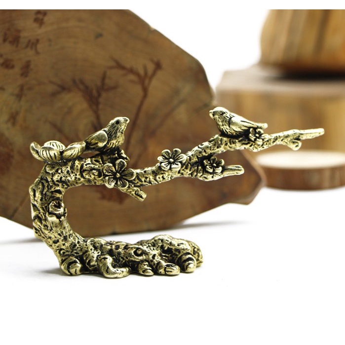 Thác khói trầm hương mini 🎁FREESHIP 🎁 Thác khói bằng đồng hình chú chim trên cành cây