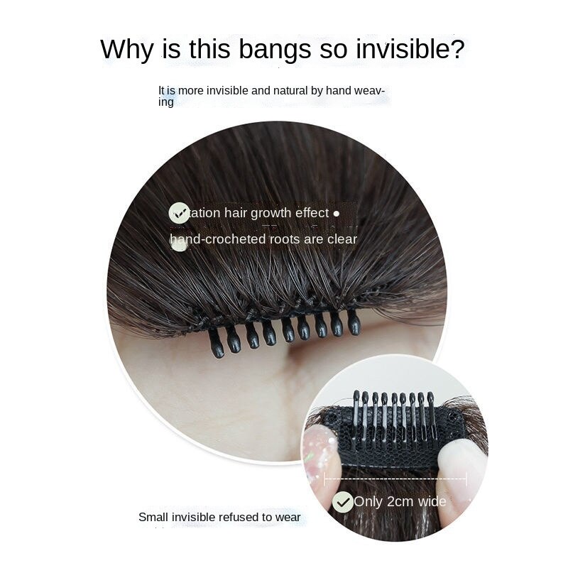 Tóc giả mái ngang màu tự nhiên dành cho nữ