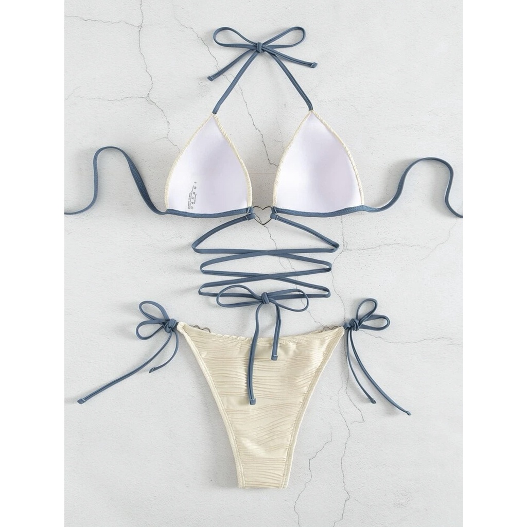 Bộ Đồ Bơi Bikini Có Đệm Ngực Màu Sắc Mơ Mộng H564