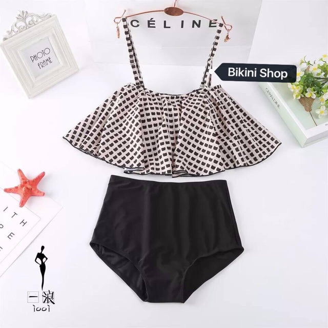 Bộ đồ bơi nữ - Bikini Hàn Quốc trễ vai đi tắm biển ( ẢNH THẬT) | BigBuy360 - bigbuy360.vn