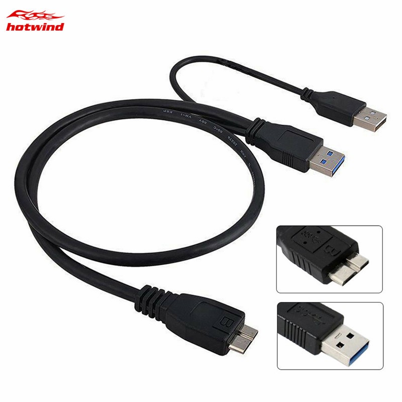 Cáp chuyển đổi 2 phích cắm USB 3.0 sang ổ cắm Micro B USB 3.0 dạng chữ Y chất lượng cao