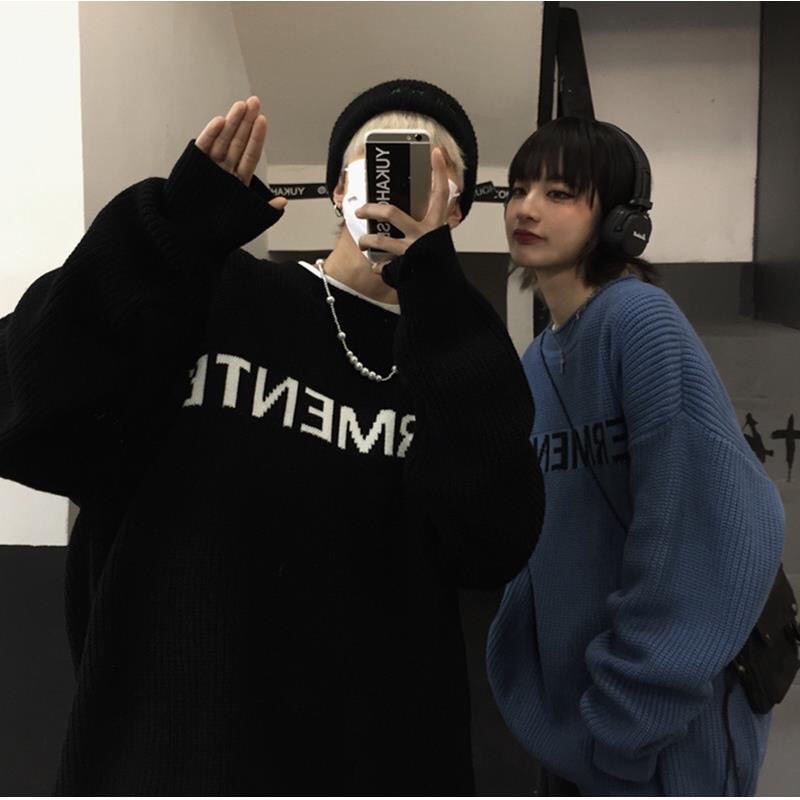 ÁO LEN MÙA ĐÔNG dành cho cặp đôi nam nữ dày ấm siêu hot thêu chữ