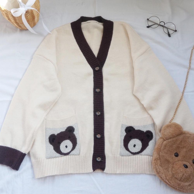 Áo Cardigan Len Túi Gấu TITTO CLOSET
