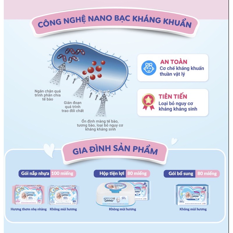 Khăn ướt Bobby xanh |Gói 100 tờ| siêu sale giá tốt