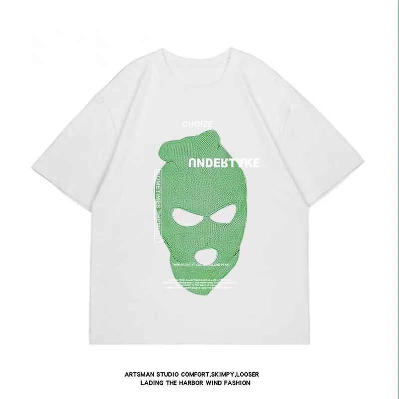 Áo Thun Tay Ngắn Dáng Rộng In Họa Tiết Hoạt Hình Phong Cách Hàn Quốc Size M-8XL Thời Trang Cá Tính Cho Nam