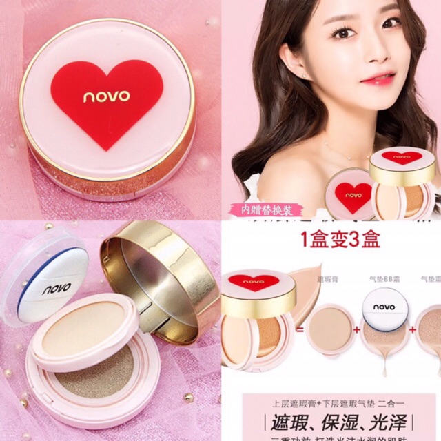 Phấn Nước NOVO AIR Cushion BB Creem 2in1 tặng kèm lỏi thay thế | BigBuy360 - bigbuy360.vn