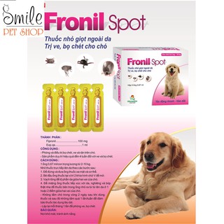 Ống nhỏ gáy trị ve, rận, bọ chét cho chó Fronil Spot - Smile Pet Shop