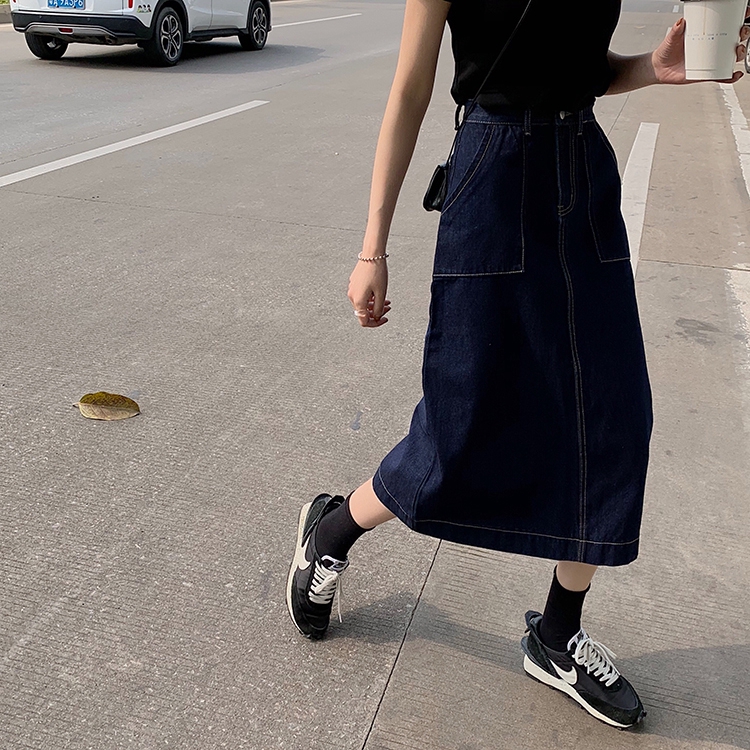 Chân Váy Denim Lưng Cao Thời Trang Cho Nữ | BigBuy360 - bigbuy360.vn