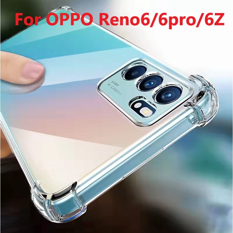 Ốp Điện Thoại TPU Trong Suốt Chống Sốc Chống Trầy Cho OPPO Reno6 Reno 6 Pro 6Z