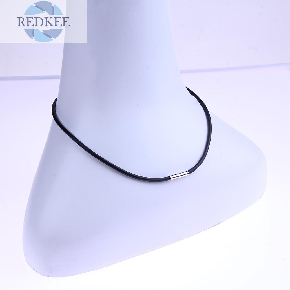 Vòng cổ choker cao su đen 3mm 16/18/24inch cho nam nữ