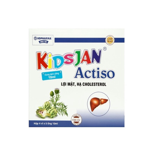 Kidsjan Actiso - giúp hỗ trợ giảm táo bón, rối loạn tiêu hóa, ăn không ngon, viêm túi mật