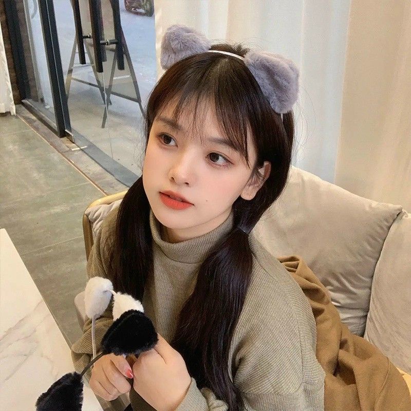 Băng Đô Cài Tóc rửa mặt Tai Mèo Dễ Thương Phong Cách Hàn Quốc