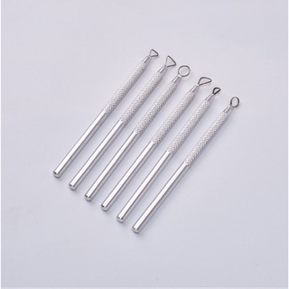 Dụng cụ làm gốm, nặn đất sét 6 chi tiết (kèm mút làm mịn đất)