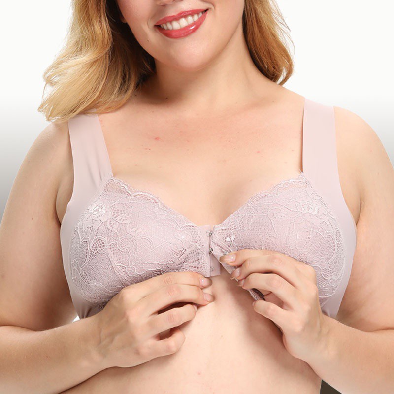 "Hàng tồn kho" 5XL đồ lót cho con bú của phụ nữ cộng với vòng thép không khóa ngực áo liền mạch áo vest ren làm đẹp sau khi thêm phân bón bán buôn