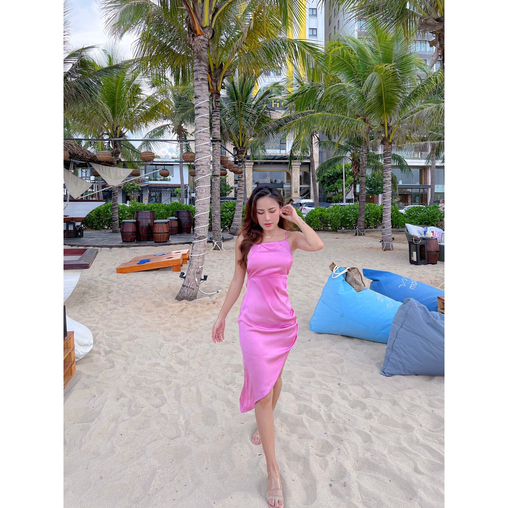 Đầm Camisole Vải Rũ Bóng - EDINI - D1496