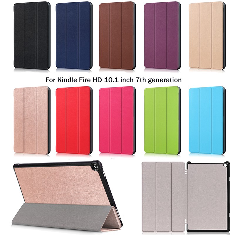 For Kindle Fire HD 10 2017 /2019 Custer protective cover leather protective back cover colors protective cover