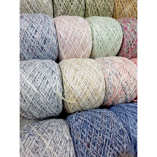 Sợi cotton xà cừ loang visco Nhật, se 0.9mm bóng mịn