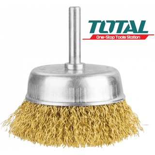 Total Chén cước chổi cước có cán 75mm Wire Cup Brush TAC33031