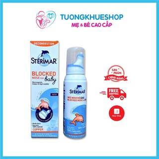 Xịt muối biển cá heo Sterimar Pháp 100ml (loại màu cam)