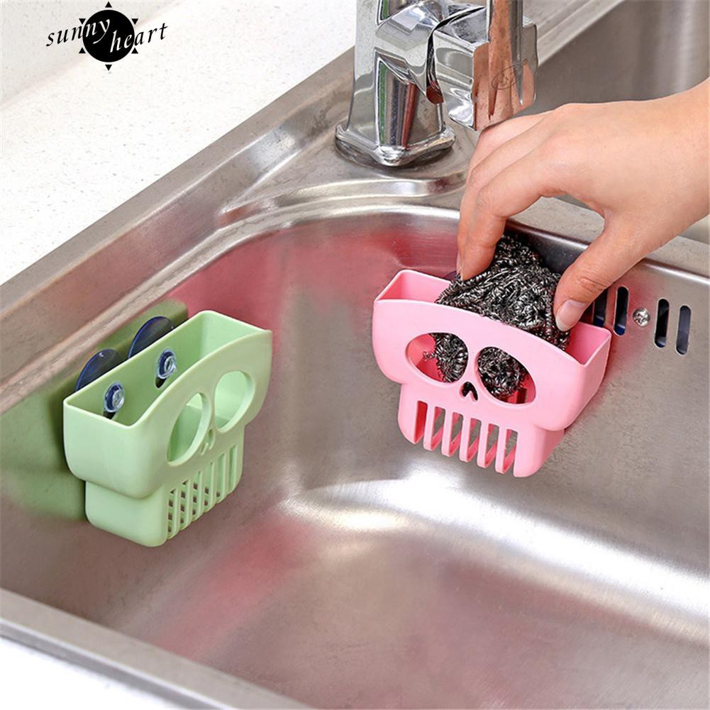 Giá hút để miếng xốp rửa chén thiết kế kiểu đầu lâu độc đáo