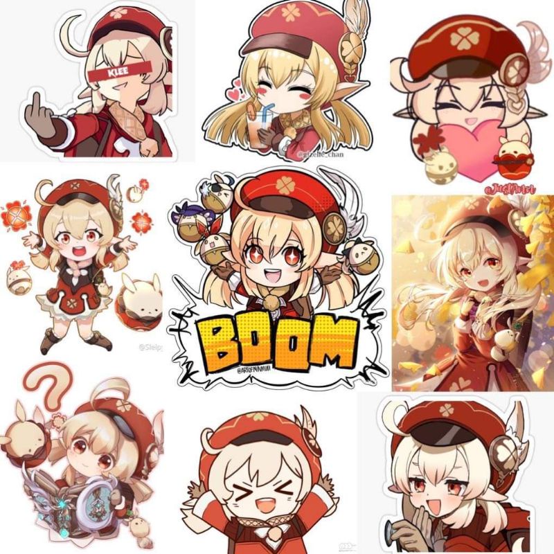 10-60 hình dán Stickers Klee Genshin Impact decal