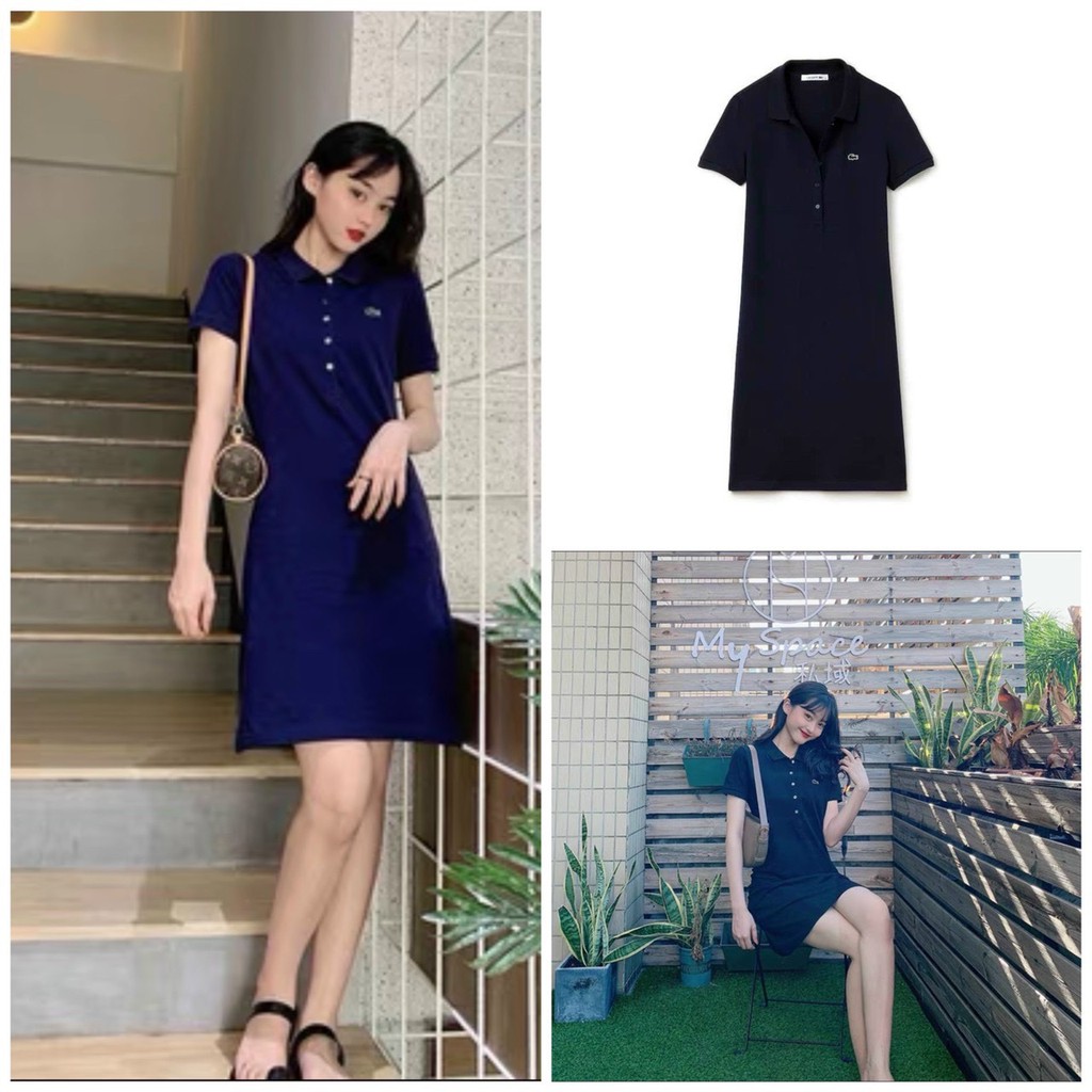 BÁN SỈ VÁY POLO THAN IN CÁ SẤU