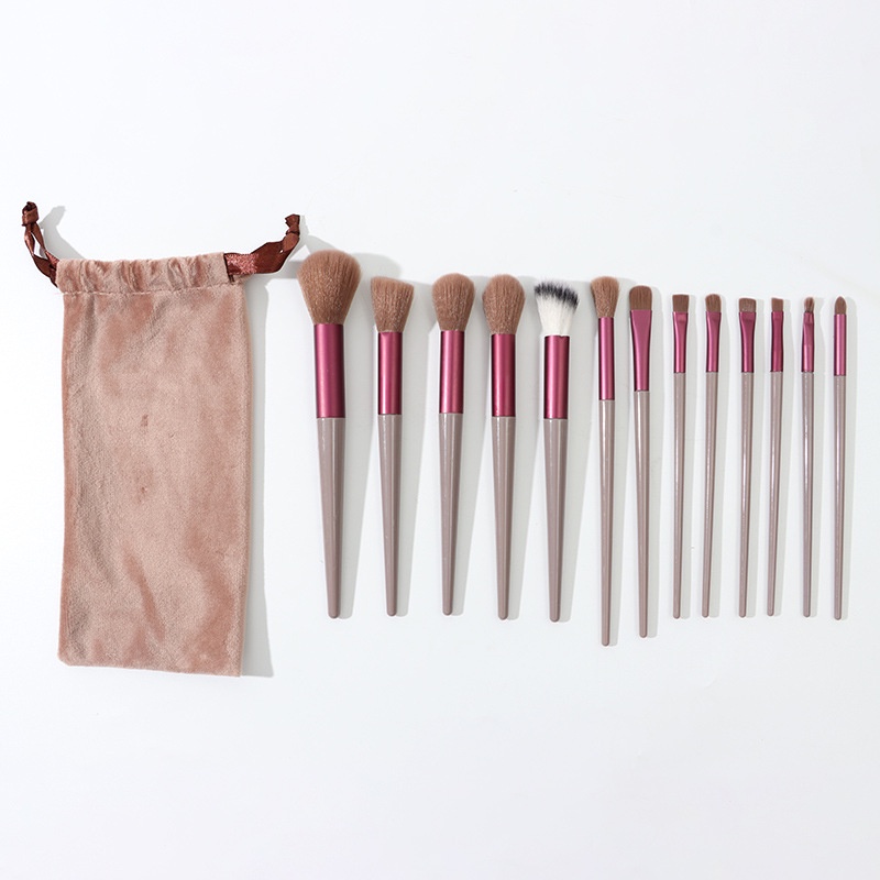 Set 13 Cọ Trang Điểm Phấn Phủ Phấn Má Hồng Kem Che Khuyết Điểm Phấn Mắt Mềm Mại Tiện Dụng Cho Người Mới Bắt Đầu