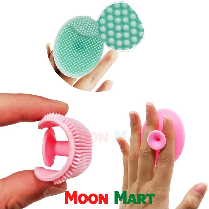 Miếng rửa mặt bằng silicone, massage mặt, bàn chải silicon cho bé gội đầu thư giãn nhẹ nhàng,ếng chà lưng tắm gội cho bé
