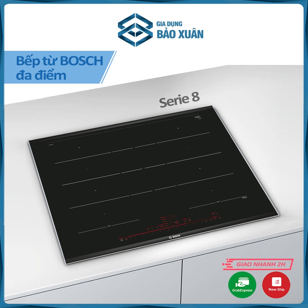 Bếp từ BOSCH PXY875DC1E Serie 8 - Bếp từ âm đa điểm gồm 4 vùng nấu [Nhập Đức]