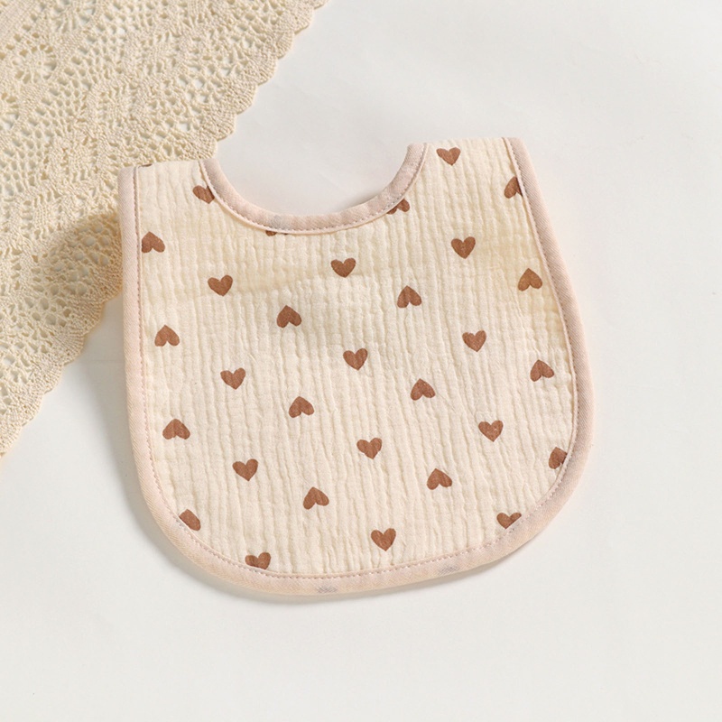 Yếm Ăn 6 Lớp Chất Liệu Cotton Mềm Mại In Họa Tiết Hoạt Hình Xinh Xắn Cho Bé