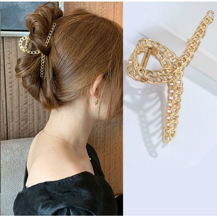 Kẹp tóc càng cua kim loại Hình Xoắn sang chảnh HOT TREND