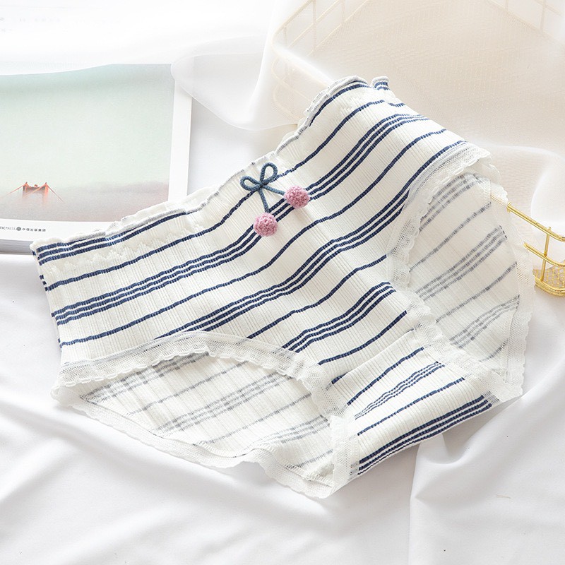QUẦN LÓT NỮ ❤️FREESHIP❤️ Quần lót Nữ Cotton gân tăm tông xanh cạp bèo dễ thương mẫu 1788 | BigBuy360 - bigbuy360.vn