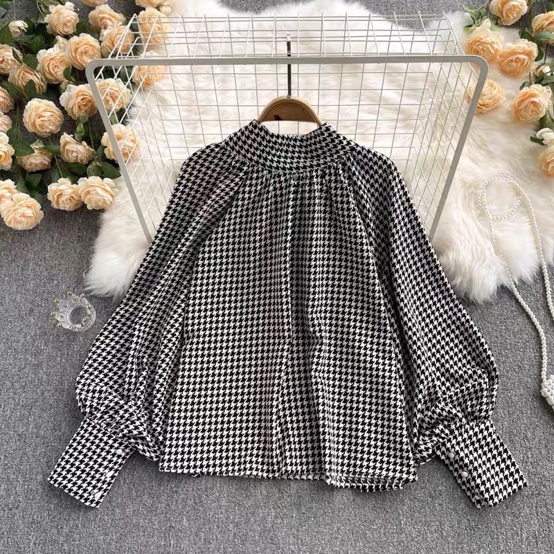 ÁO SƠ MI TAY BỒNG CỔ NƠ
